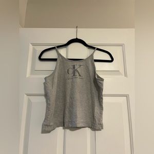 Vintage Calvin Klein Grey Tank Top Size XS/S